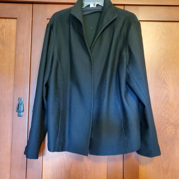 Eileen Fisher Woman Black Wool Jacket 1X - 2X - Picture 6 of 8